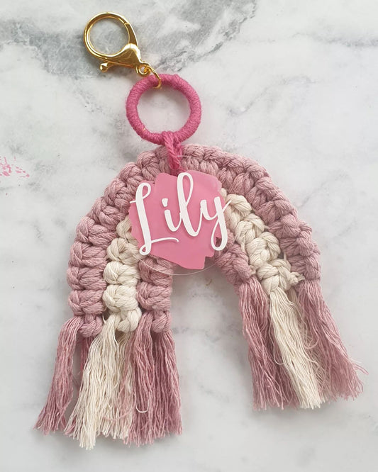 Pink Twist Keychain